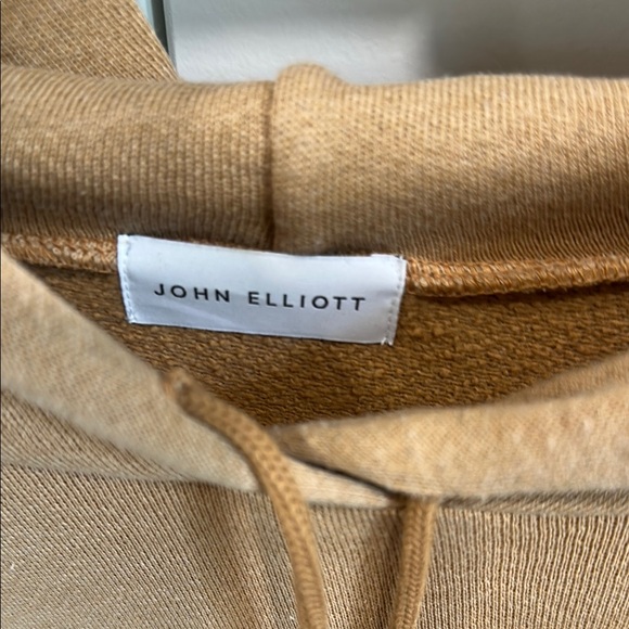 John Elliott Tan Hooded Sweater Relaxed Fit - Picture 2 of 3